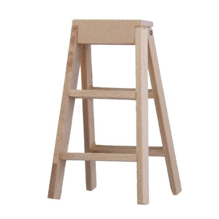 3 PCS 1:12 Toy House Miniature Furniture Wooden Ladder, Wooden Ladder