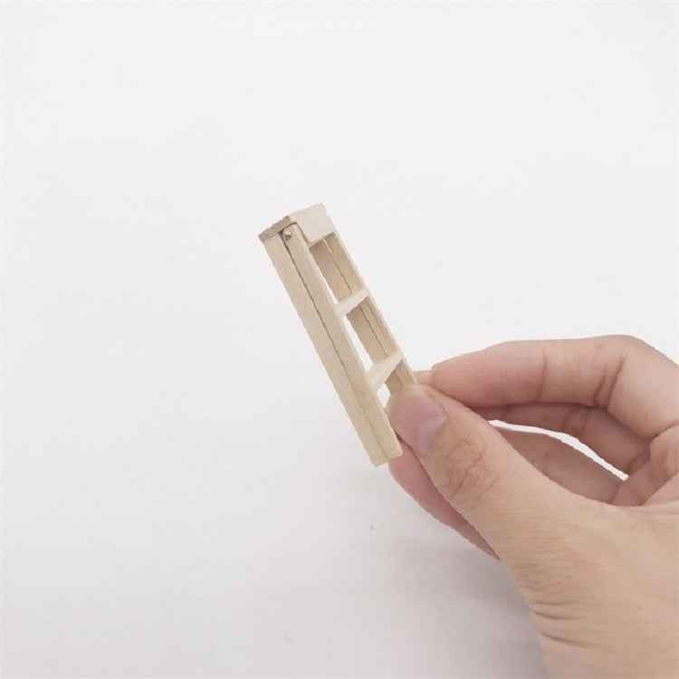 3 PCS 1:12 Toy House Miniature Furniture Wooden Ladder, Wooden Ladder