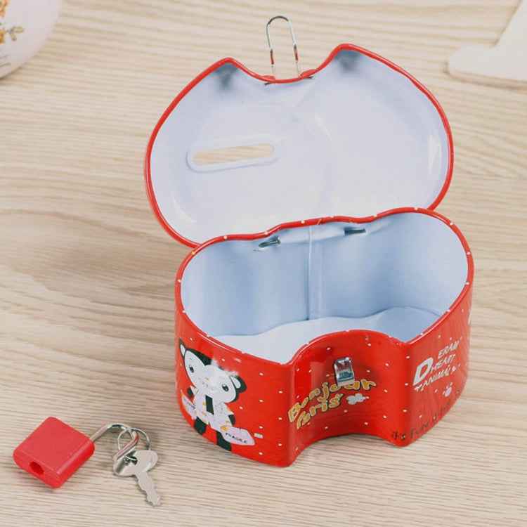 4 PCS Double Heart Cartoon Iron Creative Children Piggy Bank