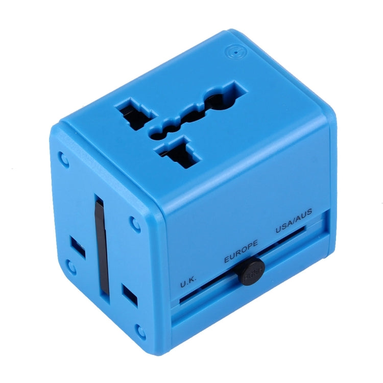 World-Wide Universal Travel Concealable Plugs Adapter with & Built-in Dual USB Ports Charger for US, UK, AU, EU