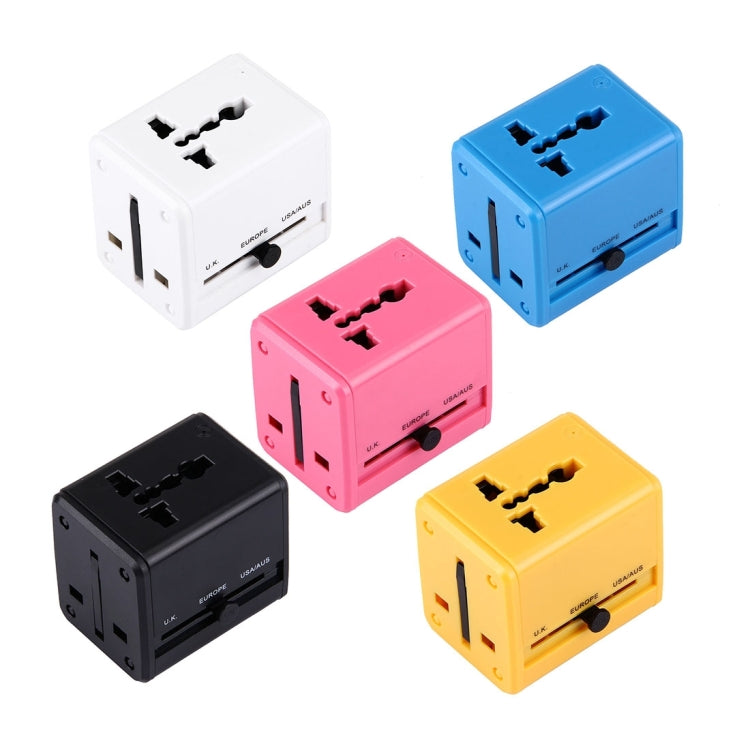 Adaptador de enchufes universales de viaje ocultables con dos puertos USB integrados y cargador para EE. UU., Reino Unido, Australia y la UE.