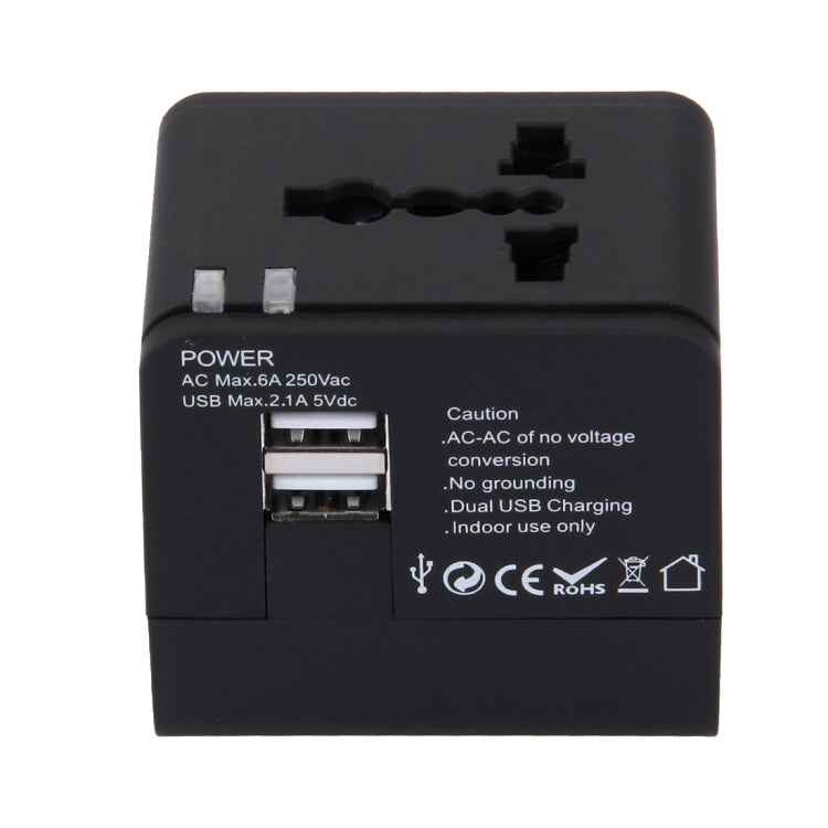 5V 2.1A Dual USB Power Socket Charger Adapter, UK / EU / US / AU Plug