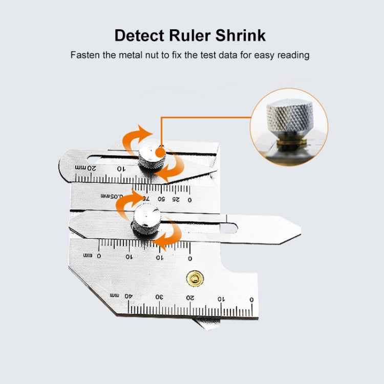 HJC40B Stainless Steel Welding Inspection Gauge Measuring Ruler
