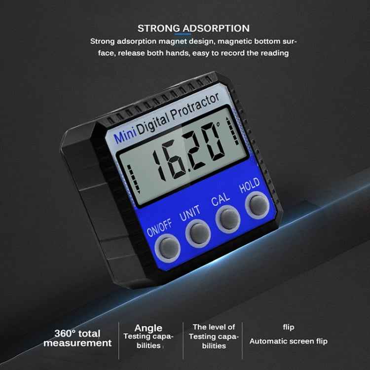 Mini Multi-angle Flip Strong Magnetic Adsorption Angle Ruler Digital Display Inclinometer