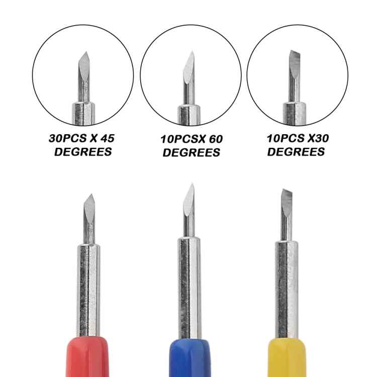 50 PCS 30/45/60 Degrees Sharp and Durable Carving Tools