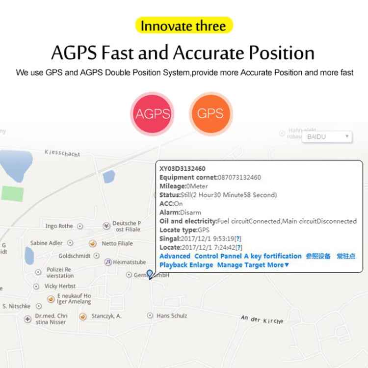 TK108 2G 2PIN Realtime Car Truck Vehicle Tracking GSM GPRS GPS Tracker, Support AGPS