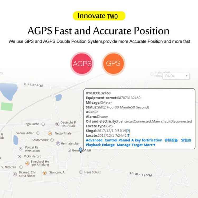 TK205 2G Realtime Car Truck Vehicle Tracking GSM GPRS GPS Tracker, Support AGPS with Relay and Battery