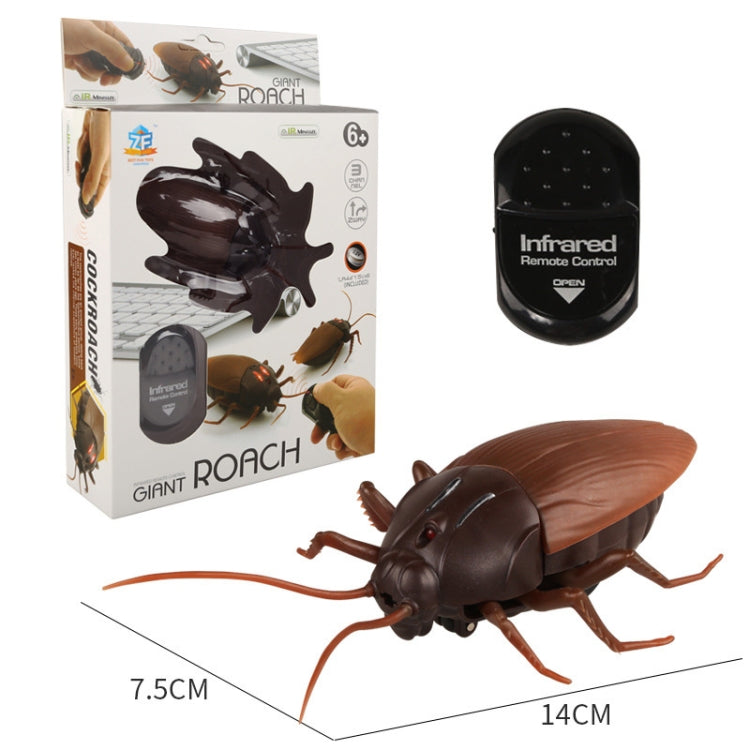 Tricky Funny Toy Infrared Remote Control Scary Creepy Cockroach, Size: 7.5*14cm, Cockroach
