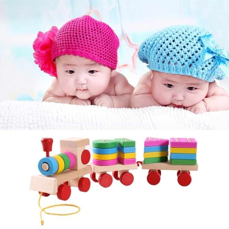 Wooden Train Shape Building Blocks Toy Baby Early Learning Training Toy, Train Shape