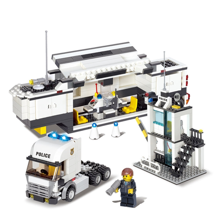 6727 511 PCS Brick Blocks City Police Station Command Vehicle Building Bricks Plastic Blocks Toys, Age Range: 6 Years Old Above, 6727