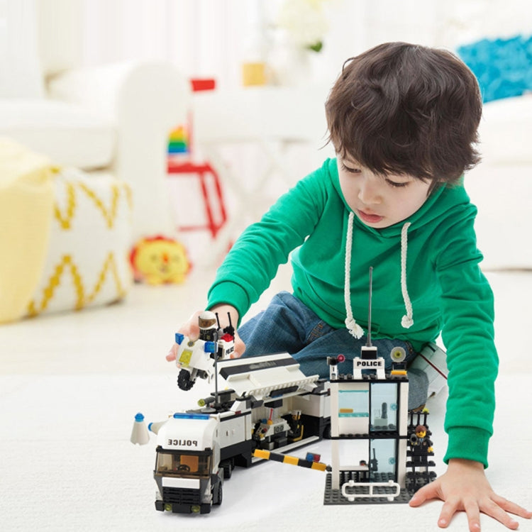 6727 511 PCS Brick Blocks City Police Station Command Vehicle Building Bricks Plastic Blocks Toys, Age Range: 6 Years Old Above, 6727