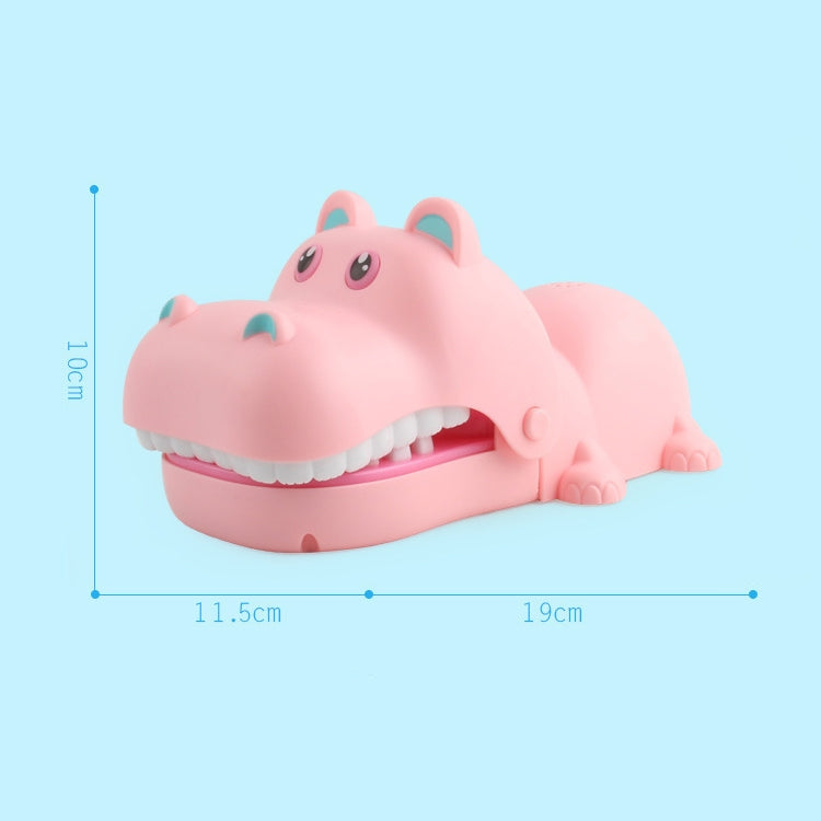 Cartoon Creative Hippo Shape Bite Hand Novelty Tricky Toys with Light and Music, Random Color Delivery, Hippo