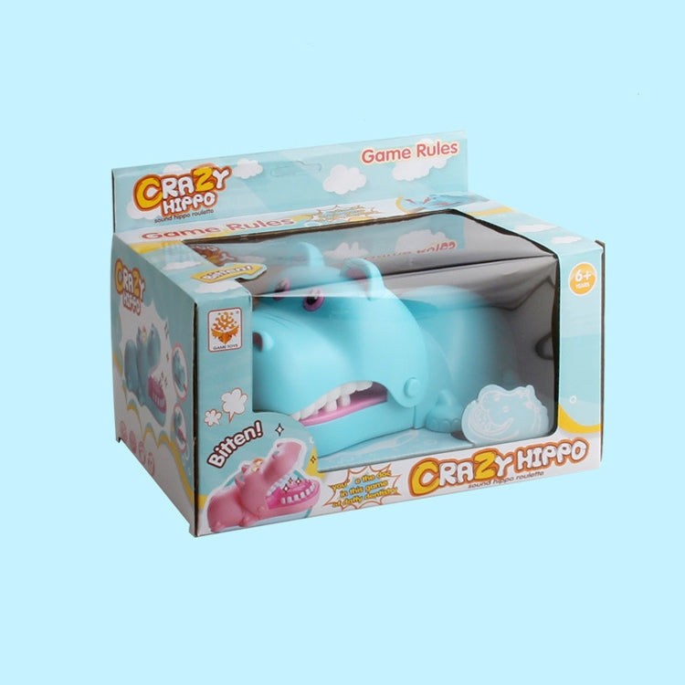 Cartoon Creative Hippo Shape Bite Hand Novelty Tricky Toys with Light and Music, Random Color Delivery, Hippo