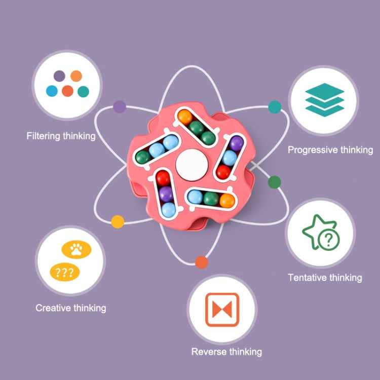 Double Sided Finger Magic Bean Cube Toy Children Intelligence Fingertip Spinning Top