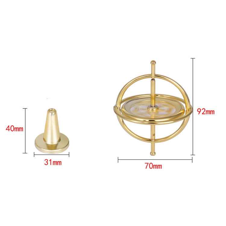 Decompression Toy Zinc Alloy Fingertip Gyroscope with Magnetic Base