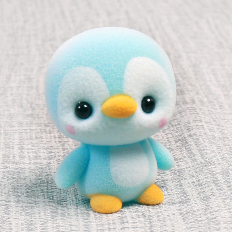 Little Cute PVC Flocking Animal Penguin Dolls Birthday Gift Kids Toy, Size: 4*4*5.5cm, Pink Penguin, Blue Penguin