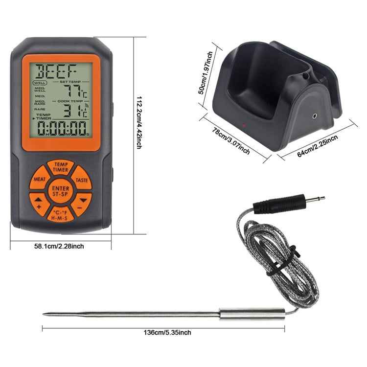 TS-K35 Digital Kitchen Food Cooking BBQ Wireless Waterproof Thermometer