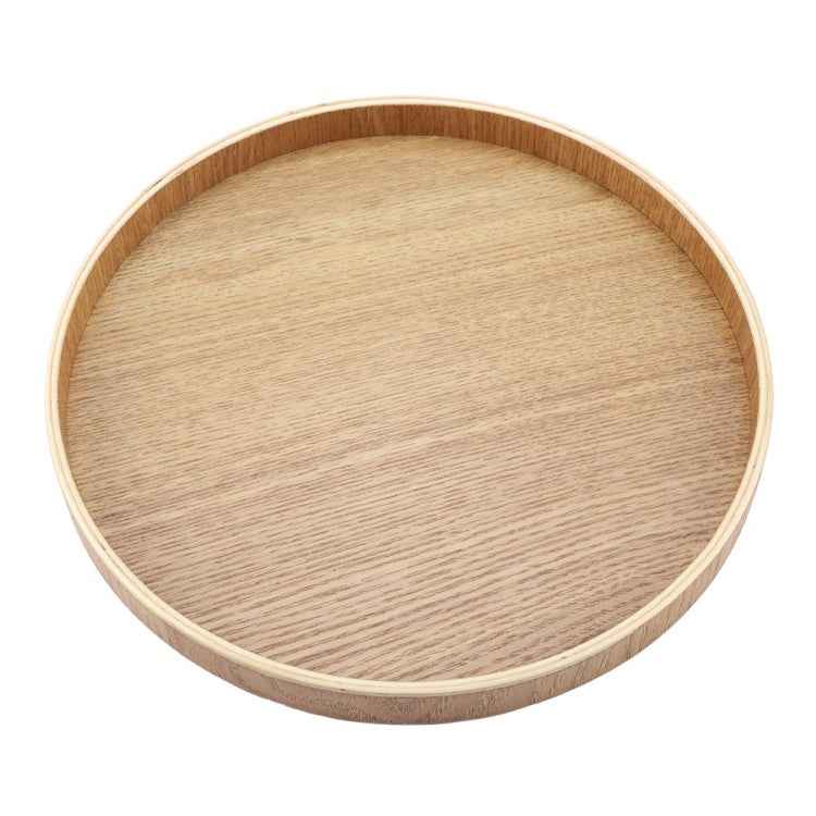Creative Round Solid Wood Tea Tray Hotel Wooden Tay Storage Tray, Diameter: 37.5cm