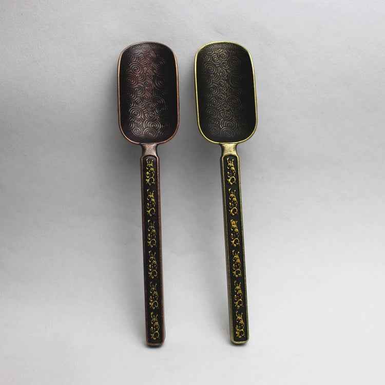 Copper-zinc Flower Pattern Tea Spoon Kungfu Teaism Accessories