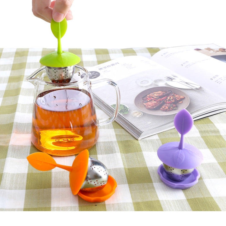Stainless Steel Leaf Shape Silicone Tea Bag Tea Strainers