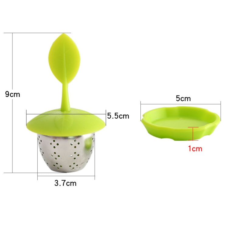 Stainless Steel Leaf Shape Silicone Tea Bag Tea Strainers, Red, Rose Red, Baby Blue