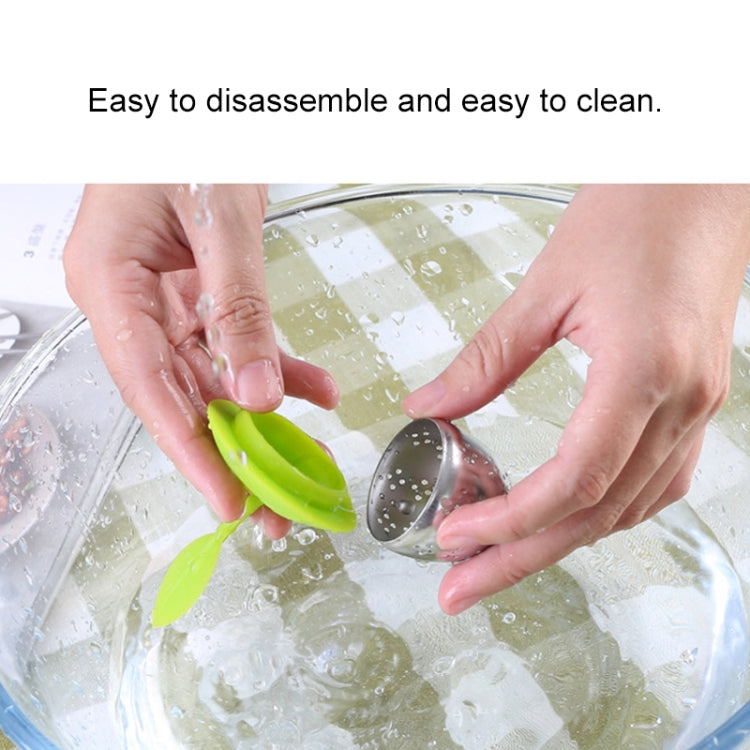 Stainless Steel Leaf Shape Silicone Tea Bag Tea Strainers, Red, Rose Red, Baby Blue