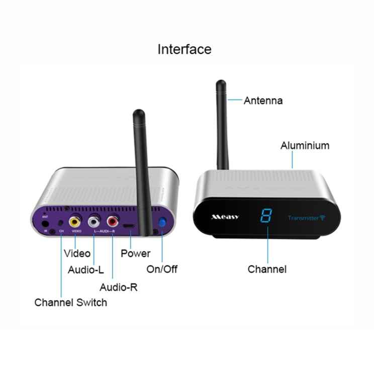 Measy AV220-2 2.4GHz Wireless Audio / Video Transmitter + 2 Receiver, Transmission Distance: 200m