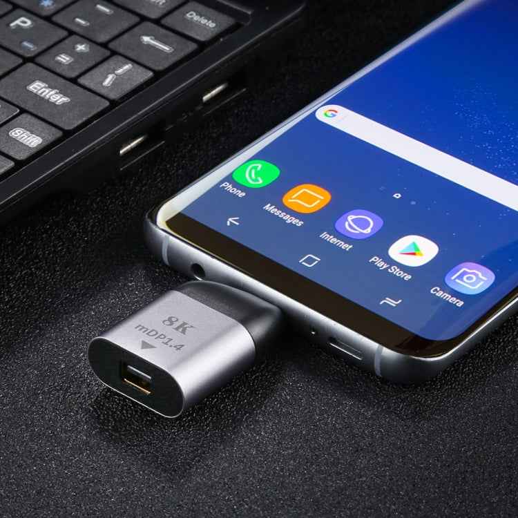 Type-C Male To MiniDP 1.4 Adapter, Support 3D Visual Effects