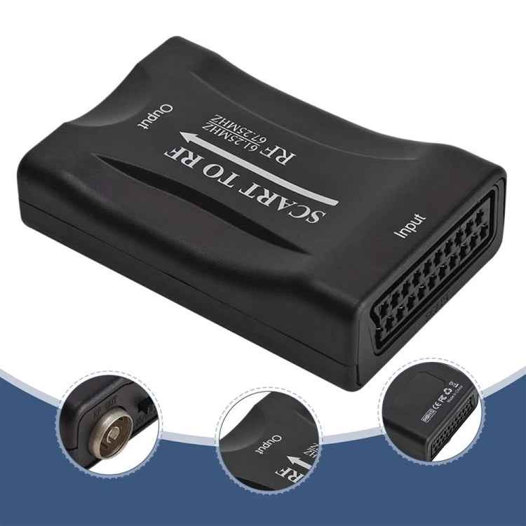 SCART to RF Video Converter, Support RF67.25MHz, 61.25MHz