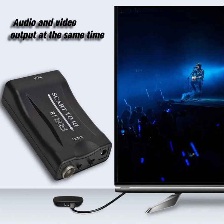 SCART to RF Video Converter, Support RF67.25MHz, 61.25MHz