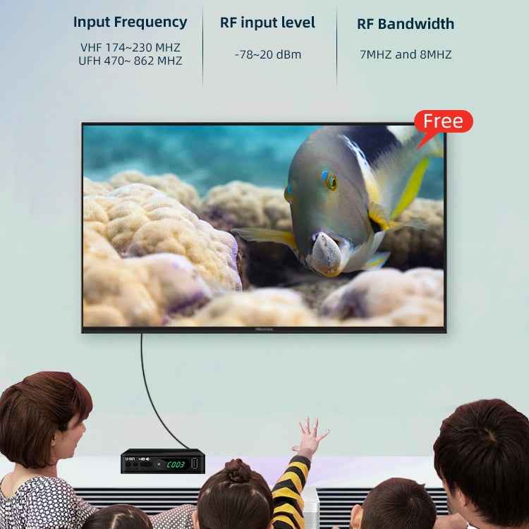 T15-T2 1080P Full HD DVB-TC/C Receiver Set-Top Box, EU Plug