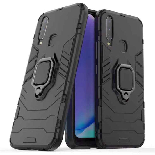 PC + TPU Shockproof Protective Case for Vivo Y17, with Magnetic Ring Holder