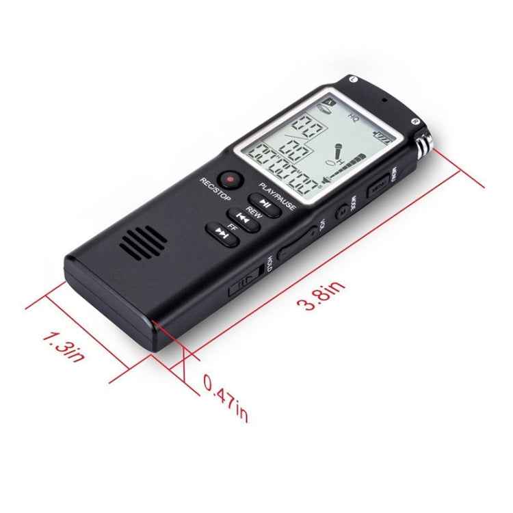 T60 Monochrome Screen HD Noise Reduction Digital Voice Recorder, 16G, Support MP3 / WAV Format