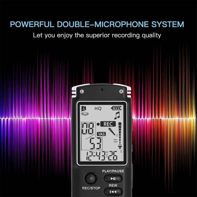 T60 Monochrome Screen HD Noise Reduction Digital Voice Recorder, 32G, Support MP3 / WAV Format