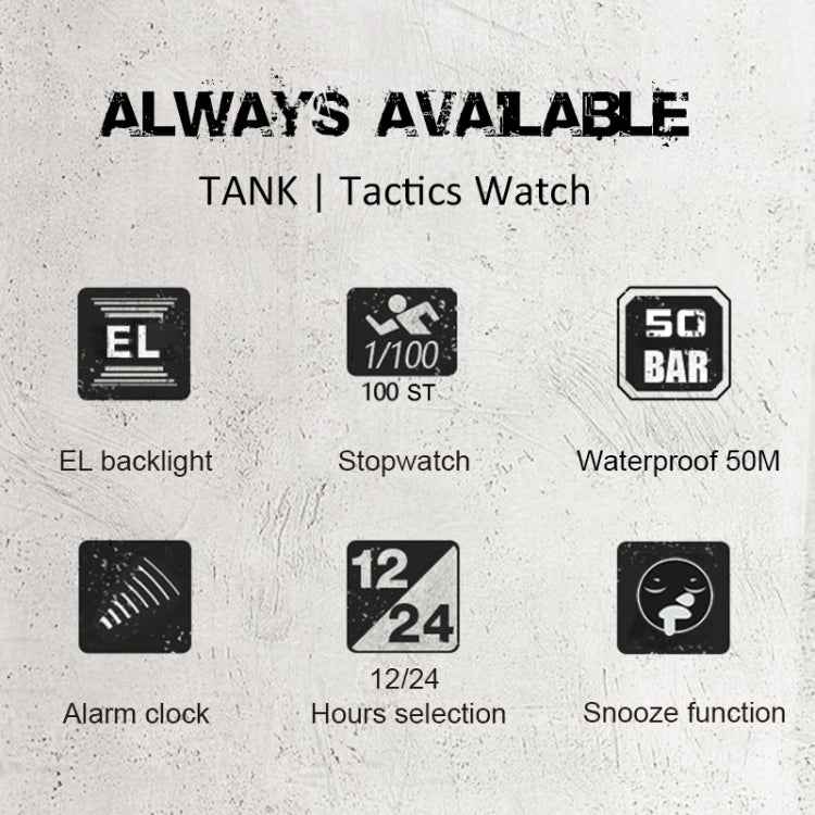TANK North Edge Men Fashion Professional Military Army Outdoor Sport Waterproof Running Swimming Smart Digital Watch