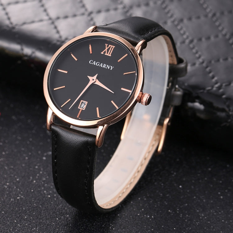 CAGARNY 6879 Fashion imported Quartz Wrist Watch with Leather Band, WA0229BB, WA0229BW, WA0229ZW