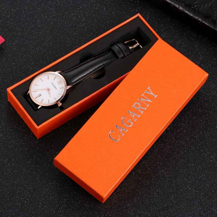 CAGARNY 6879 Fashion imported Quartz Wrist Watch with Leather Band