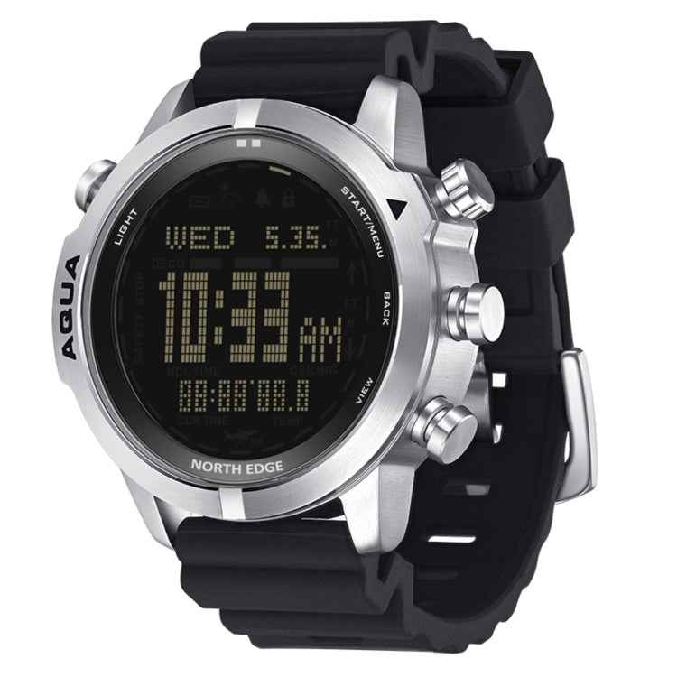 NORTH EDGE AQUA 100m Waterproof Scuba Diver Smart Watch, Support Luminous Display & Compass Mode