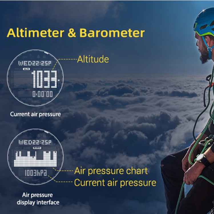 NORTH EDGE AQUA 100m Waterproof Scuba Diver Smart Watch, Support Luminous Display & Compass Mode