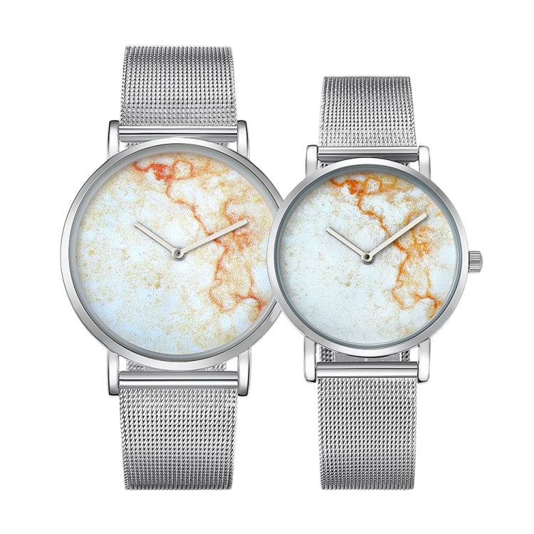 CAGARNY 6812 Round Dial Alloy Silver Case Fashion Couple Watch Men & Women Lover Quartz Watches with Stainless Steel Band, WA0724A, WA0724C, WA0724D