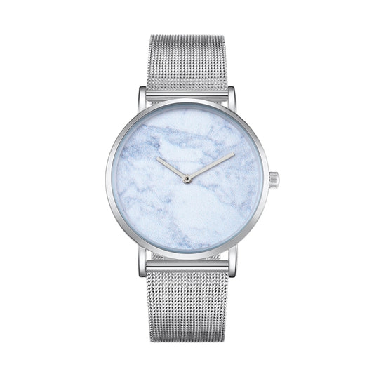 CAGARNY 6812 Round Dial Alloy Silver Case Fashion Men Watch Quartz Watches with Stainless Steel Band