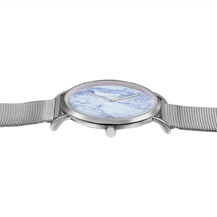 CAGARNY 6812 Round Dial Alloy Silver Case Fashion Men Watch Quartz Watches with Stainless Steel Band