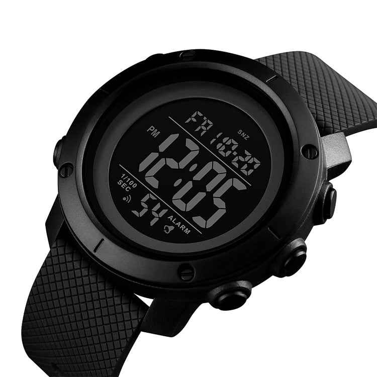 SKMEI 1426 Multifunctional Outdoor Fashion Noctilucent Waterproof Black Machine Rubber Ring Digital Watch