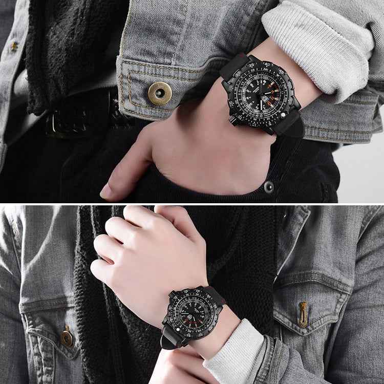 addies MY-049 Outdoor Sports Multifunctional Waterproof Luminous Watch Silicone Watchstrap Watch for Men