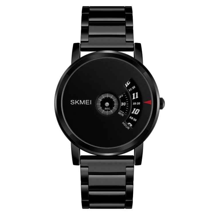 SKMEI 1260 Fashion Creative Pointer 30m Waterproof Quartz Wrist Watch with Stainless Steel Watchband