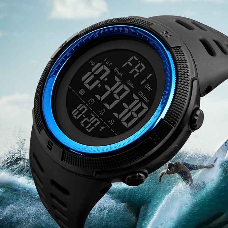 SKMEI 1251 Men Fashionable Outdoor 50m Waterproof Sports Watch Digital Watch with PU Watchband
