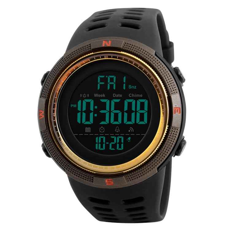 SKMEI 1251 Men Fashionable Outdoor 50m Waterproof Sports Watch Digital Watch with PU Watchband