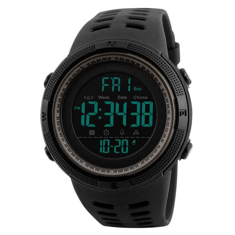 SKMEI 1251 Men Fashionable Outdoor 50m Waterproof Sports Watch Digital Watch with PU Watchband