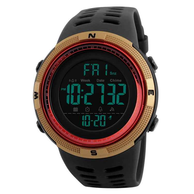 SKMEI 1251 Men Fashionable Outdoor 50m Waterproof Sports Watch Digital Watch with PU Watchband