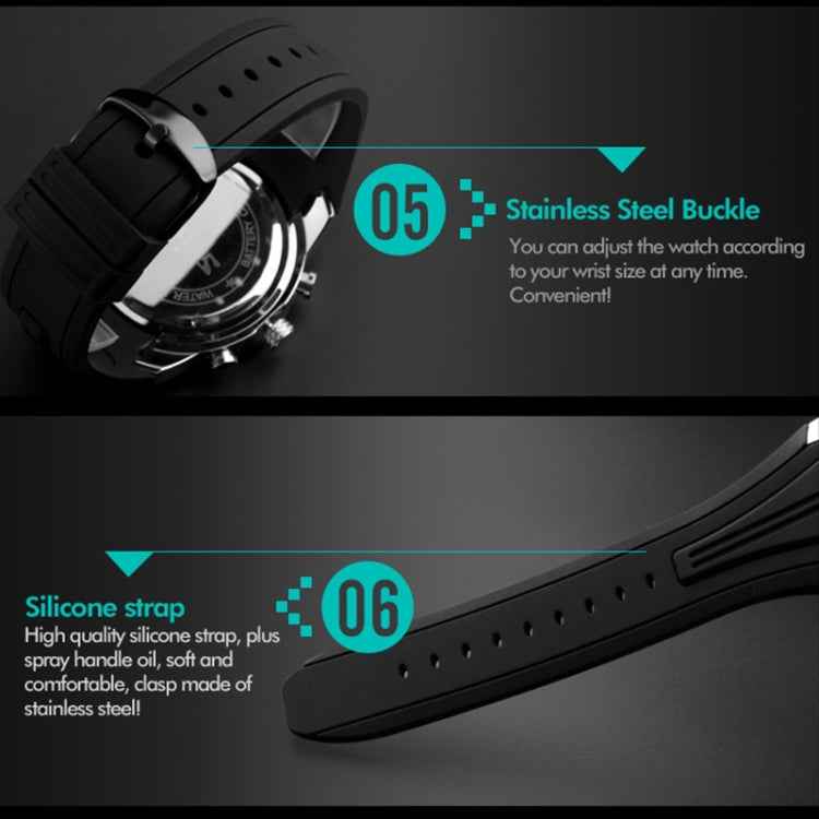 SKMEI 9128 Fashion Multifunctional 3D Large Dial Sports Wristwatch 30m Waterproof Quartz Watch